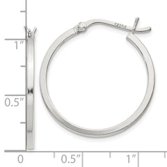 Sterling Silver 1.5x25mm Hoop Earrings