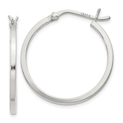 Sterling Silver 1.5x25mm Hoop Earrings