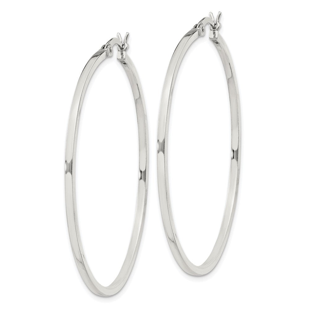 Sterling Silver 1.5x45mm Hoop Earrings