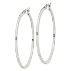 Sterling Silver 1.5x45mm Hoop Earrings