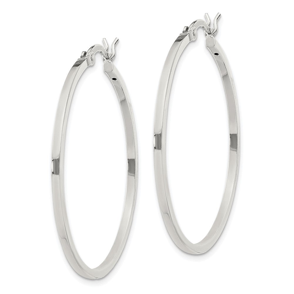 Sterling Silver 1.5x35mm Hoop Earrings