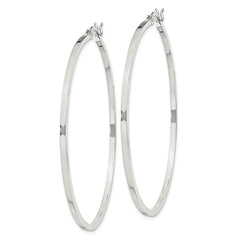 Sterling Silver 1.5x50mm Hoop Earrings