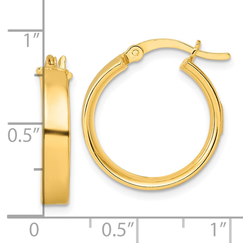 Yellow Gold-plated Sterling Silver 4.25x20 Hoop Earrings