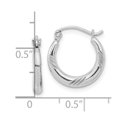 Rhodium-plated Sterling Silver Hoop Earrings