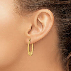 Yellow Gold-plated Sterling Silver Hollow Rams Head Hoop Earrings