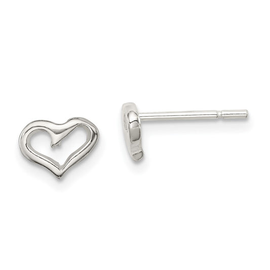 Sterling Silver Heart Post Earrings