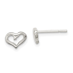 Sterling Silver Heart Post Earrings