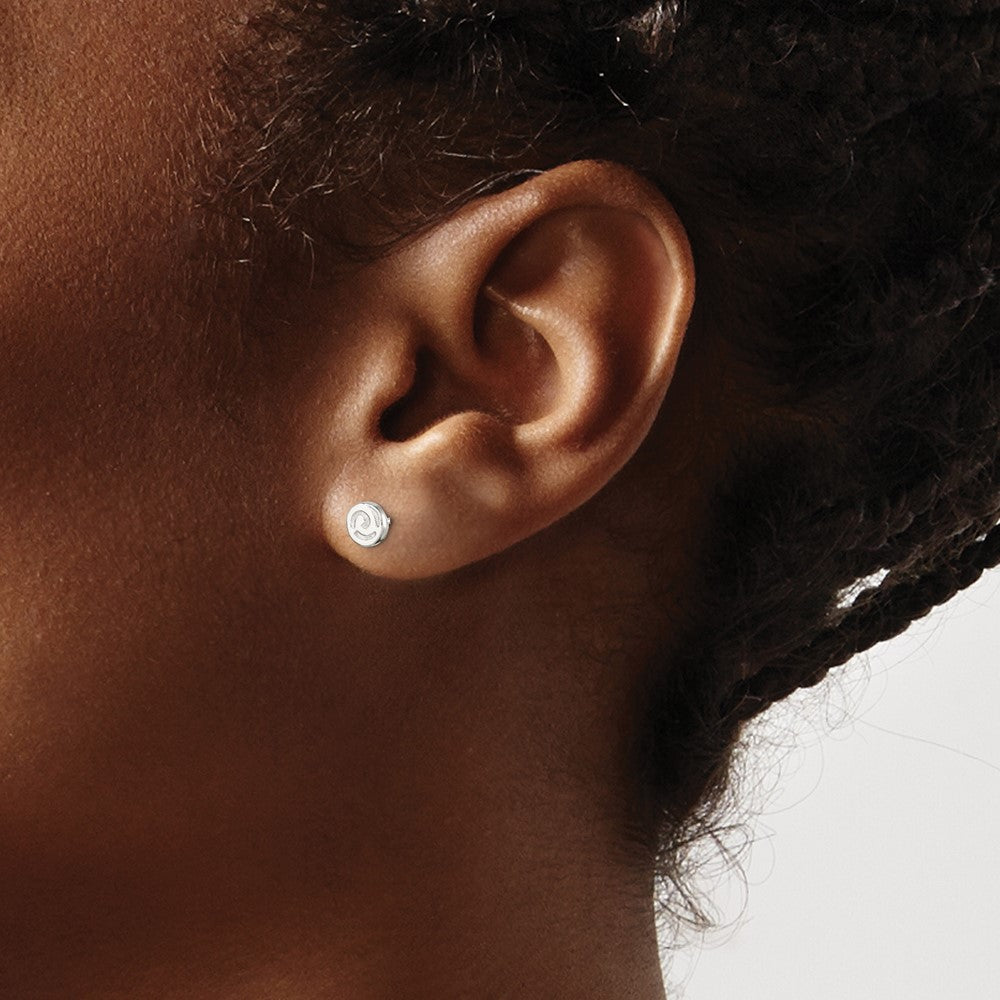 Sterling Silver Swirl Post Earrings