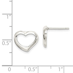 Sterling Silver Heart Post Earrings
