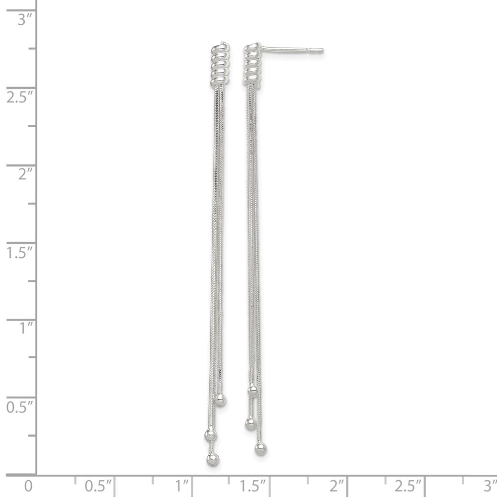 Sterling Silver Wind Chime Dangle Post Earrings