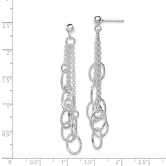 Sterling Silver Multi Oval Dangle Earrings