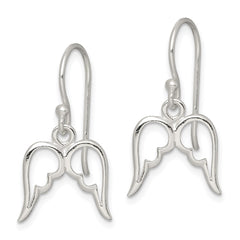 Sterling Silver Wings Shepherd Hook Earrings