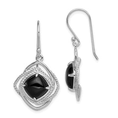 Sterling Silver Onyx Dangle Earrings