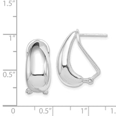 Sterling Silver Omega-back Earrings