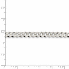 Sterling Silver 6mm Beveled Curb Bracelet