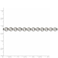 Rolo-Kette aus Sterlingsilber, 6,5 mm