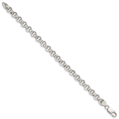 Sterling Silver 7.75mm Rolo Chain