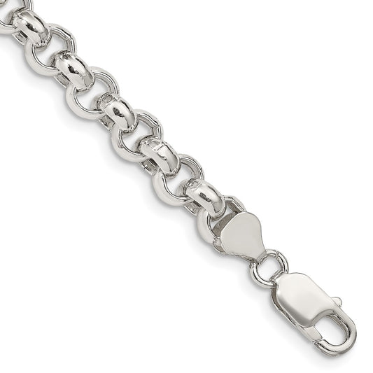Sterling Silver 7.75mm Rolo Chain