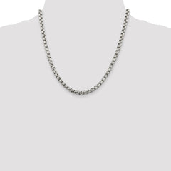Sterling Silver 5.20mm Round Box Chain