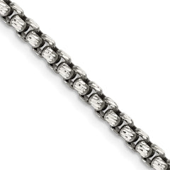 Sterling Silver 3.5mm Antiqued Fancy Chain