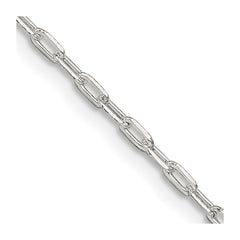 Sterling Silver 1.75mm Elongated Open Link Cable Chain