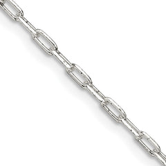 Sterling Silver 2mm Elongated Open Link Cable Chain