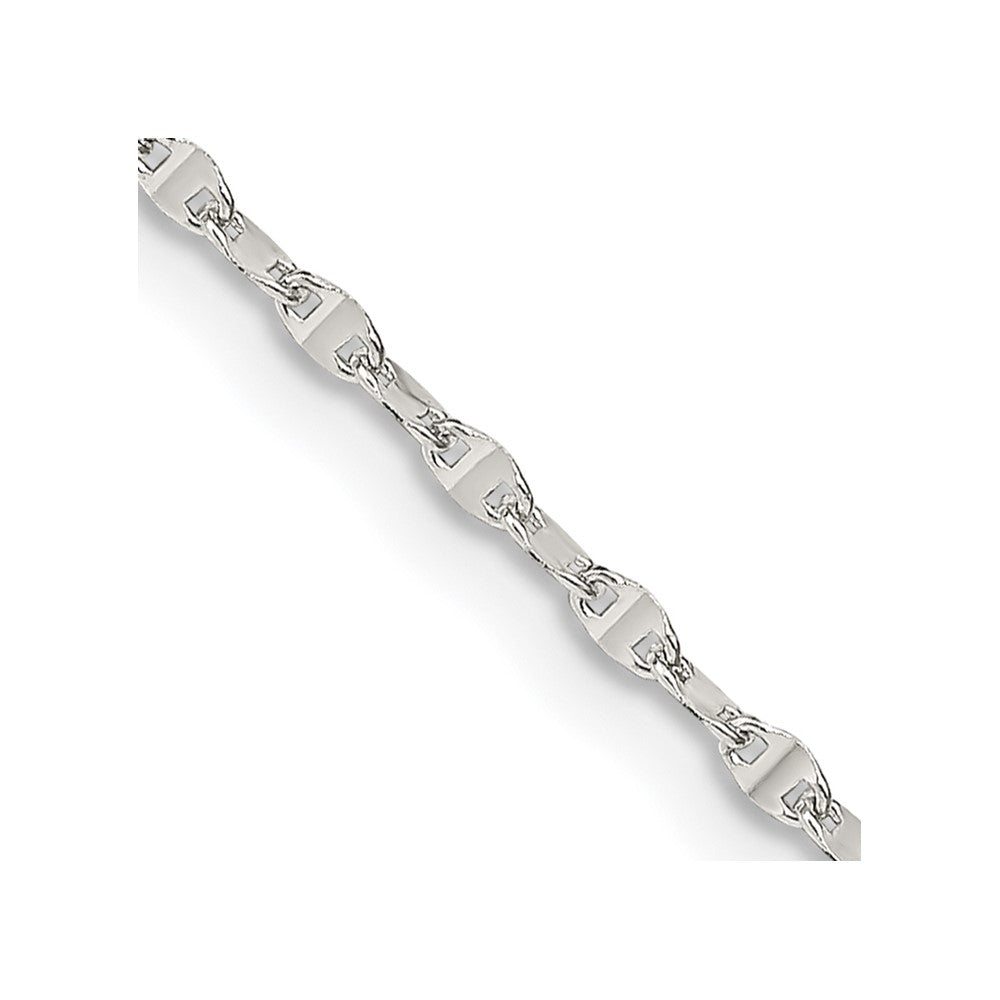 Sterling Silver 1.75mm Fancy Wave Link Chain