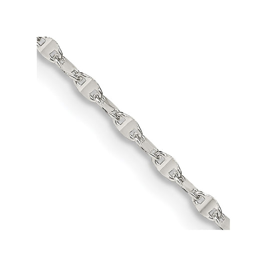 Sterling Silver 1.75mm Fancy Wave Link Chain