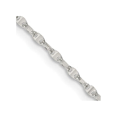 Sterling Silver 1.75mm Fancy Wave Link Chain