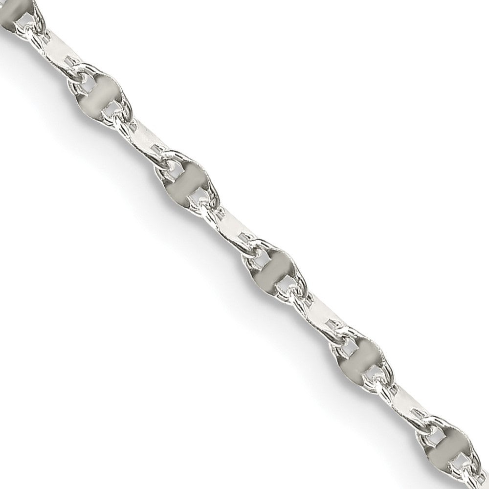 Sterling Silver 2.25mm Fancy Wave Link Chain