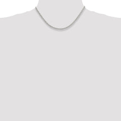 Sterling Silver 2.75mm Oval Rolo Chain