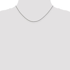 Ruthenium-plated Sterling Silver .75mm Twisted Tight Wheat Chain