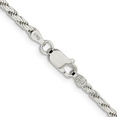 Sterling Silver 2.50mm Flat Rope Chain