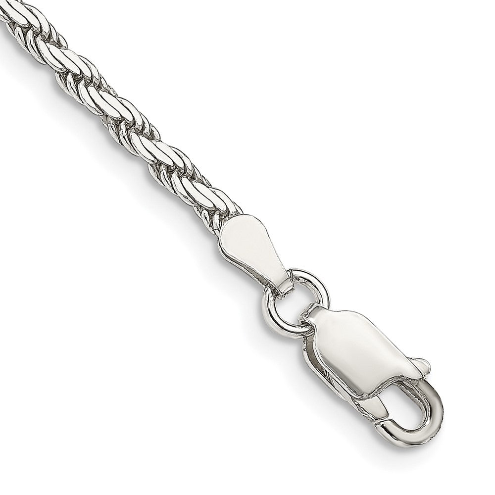Sterling Silver 2.50mm Flat Rope Chain