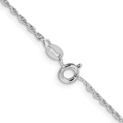 Rhodium-plated Silver 1.6mm Loose Rope Chain