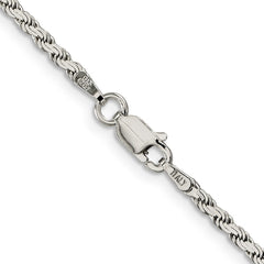 Sterling Silver 2.25mm Flat Rope Chain