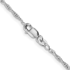 Rhodium-plated Silver 2.0mm Loose Rope Chain