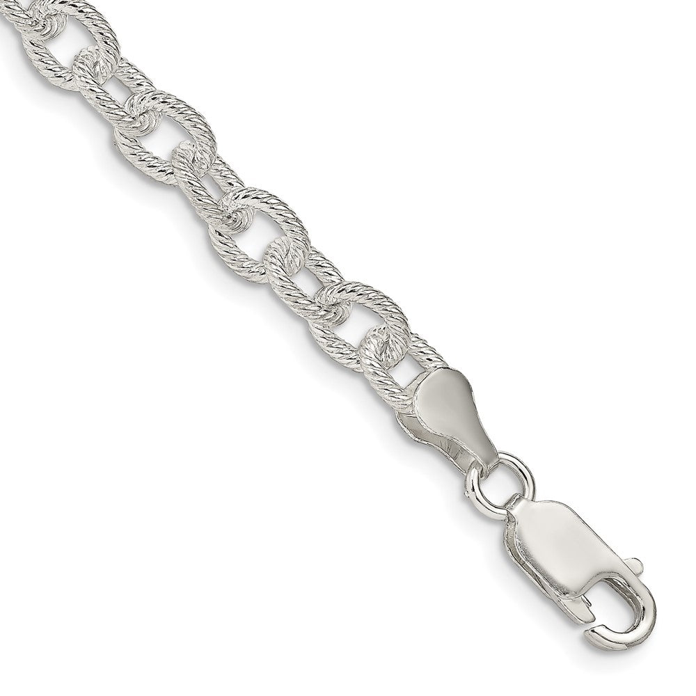Sterling Silver 6.25mm Fancy Rolo Chain