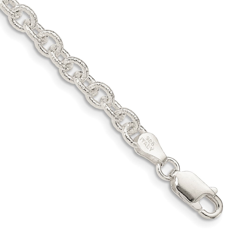 Sterling Silver 4.55mm Fancy Rolo Chain