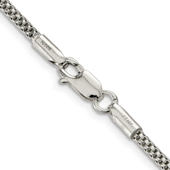 Cadena Corona de plata de ley de 2,4 mm