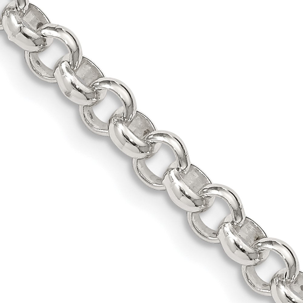 Sterling Silver 4.75mm Half Round Rolo Chain