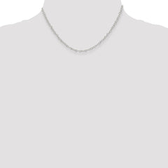 Sterling Silber 3,5 mm Fancy Herz Gliederkette