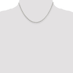 Sterling Silver 2.5mm Oval Rolo Chain