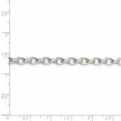 Ovale Rolo-Kette aus Sterlingsilber, 4,4 mm