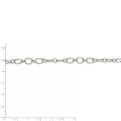 Ausgefallene Rolo-Kette aus Sterlingsilber, 6,1 mm