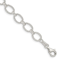 Sterling Silver 6.1mm Fancy Rolo Chain