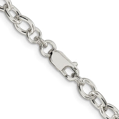 Sterling Silver 5.75mm Oval cable chain