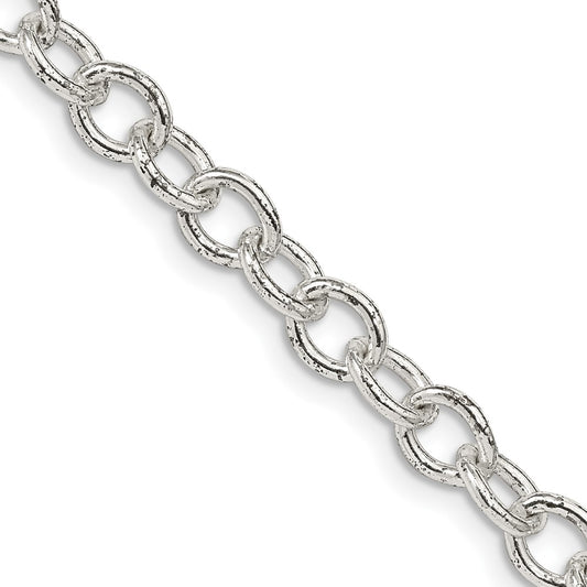 Sterling Silver 5.75mm Oval cable chain