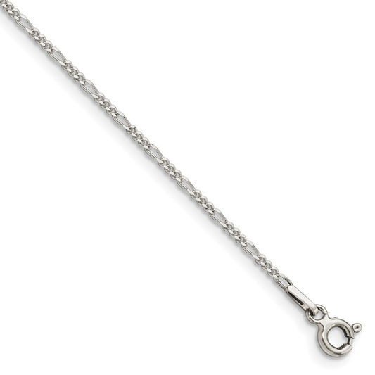 Sterling Silver 1.5mm Figaro Chain