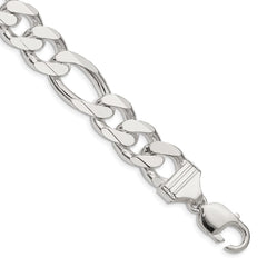 Sterling Silver 12.75mm Figaro Chain